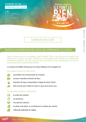 Canevas culte
