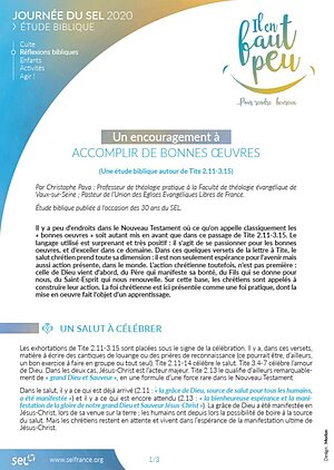 Etude biblique en groupe
