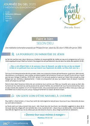 Méditation sur "Faire le bien selon Dieu"