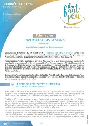 Prédication de Dominique Angers