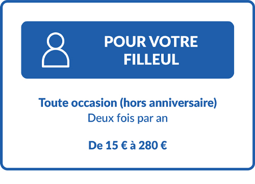 Cadeau pour votre filleul (toute occasion).
